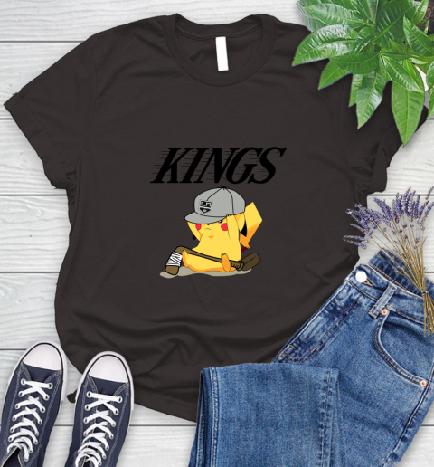 NHL Pikachu Hockey Sports Los Angeles Kings Women's T-Shirt 8