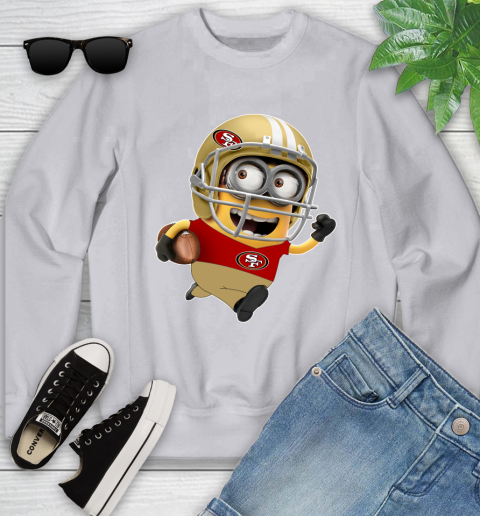 NFL San Francisco 49ers Minions Disney Football Sports Youth Sweatshirt 4