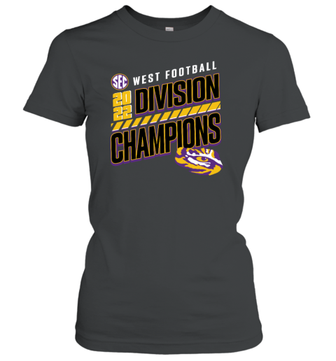 LSU Tigers SEC West Football 2022 Division Champions Slanted Knockout Women's T-Shirt