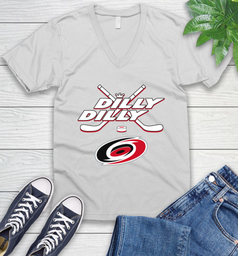 NHL Carolina Hurricanes Dilly Dilly Hockey Sports V-Neck T-Shirt