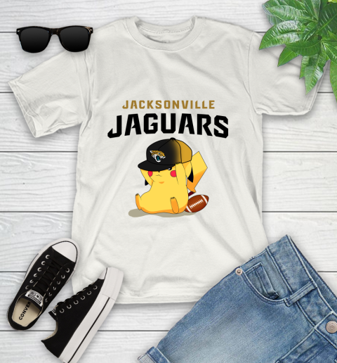 NFL Pikachu Football Sports Jacksonville Jaguars Youth T-Shirt
