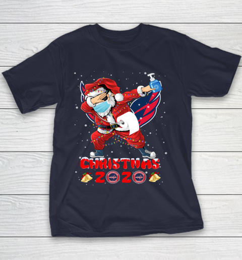 Washington Capitals Funny Santa Claus Dabbing Christmas 2020 NHL Youth T-Shirt 2