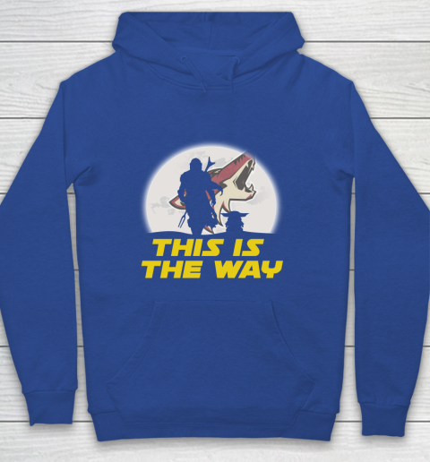 Arizona Coyotes NHL Ice Hockey Star Wars Yoda And Mandalorian This Is The Way Youth Hoodie 6
