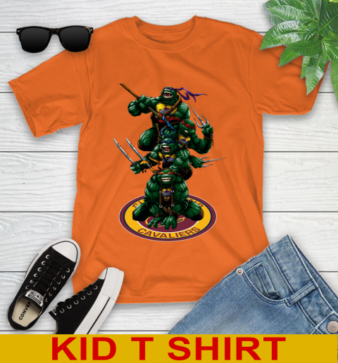 NBA Basketball Cleveland Cavaliers Teenage Mutant Ninja Turtles Shirt Youth T-Shirt 7