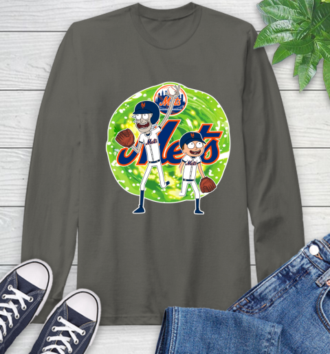 MLB New York Mets Rick And Morty Baseball Sports Long Sleeve T-Shirt 8