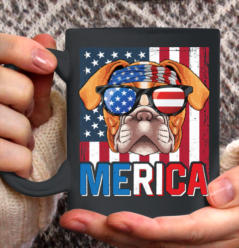 Independence Day English Bulldog Merica 4th of July Dog American Puppy Ceramic Mug 11oz