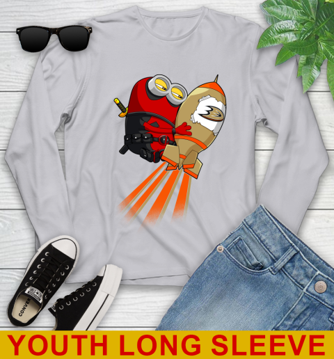 NHL Hockey Anaheim Ducks Deadpool Minion Marvel Shirt Youth Long Sleeve 5