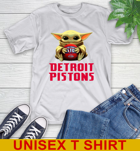 NBA Basketball Detroit Pistons Star Wars Baby Yoda Shirt 12