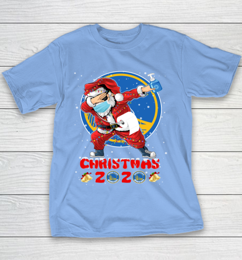 Golden State Warriors Funny Santa Claus Dabbing Christmas 2020 NBA Youth T-Shirt 8