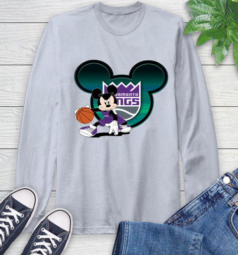 NBA Sacramento Kings Mickey Mouse Disney Basketball Long Sleeve T-Shirt 6