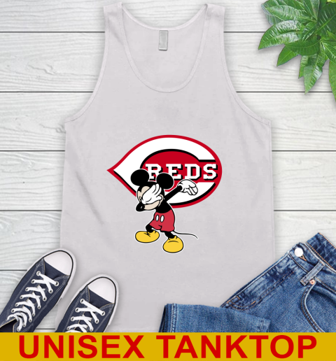 Cincinnati Reds MLB Baseball Dabbing Mickey Disney Sports Tank Top