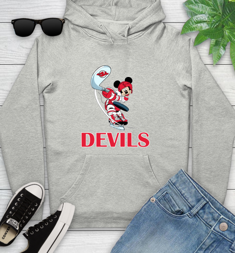 NHL Hockey New Jersey Devils Cheerful Mickey Mouse Shirt Youth Hoodie 2