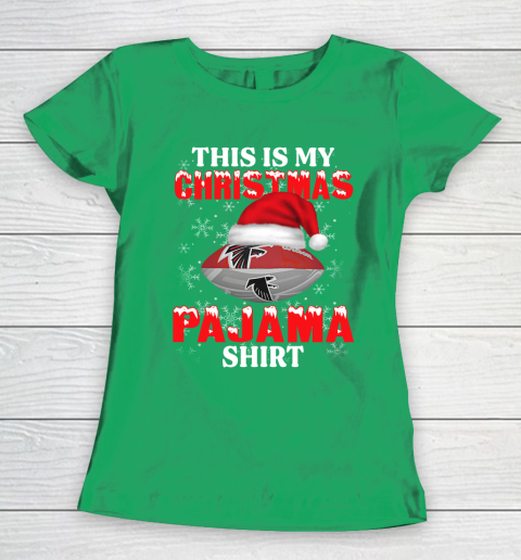 Atlanta Falcons This Is My Christmas Pajama Shirt NFL Women's T-Shirt 5