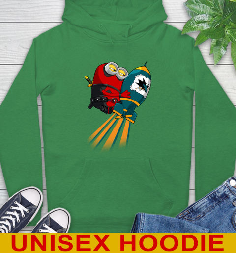 NHL Hockey San Jose Sharks Deadpool Minion Marvel Shirt Hoodie 8