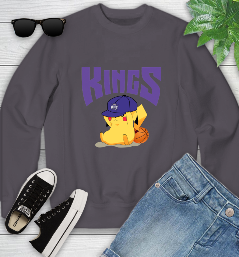 NBA Pikachu Basketball Sports Sacramento Kings Youth Sweatshirt 6
