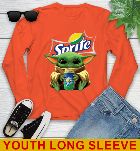 Star Wars Baby Yoda Hugs Sprite Soft Drink Shirt 125