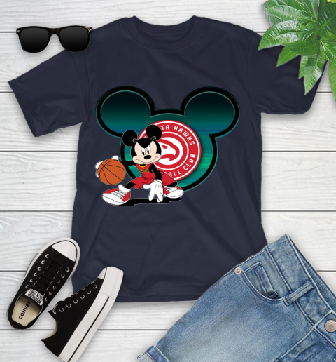 NBA Atlanta Hawks Mickey Mouse Disney Basketball Youth T-Shirt 3