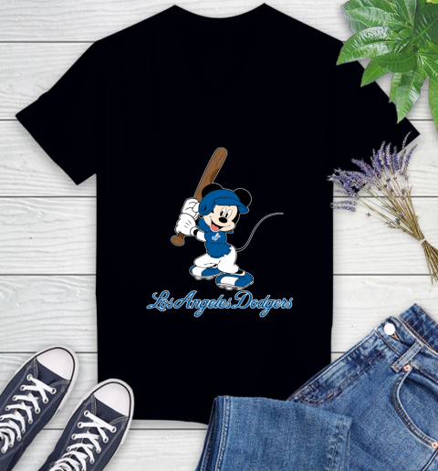 MLB Baseball Los Angeles Dodgers Cheerful Mickey Mouse Shirt