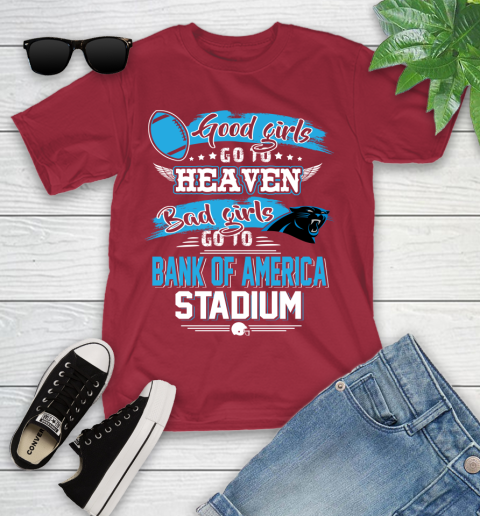 Carolina Panthers NFL Bad Girls Go To Bank of America Stadium Shirt Youth T-Shirt 14