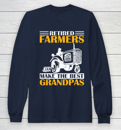 GrandFather gift shirt Retired Farmer Tractor Make The Best Grandpa Retirement Gift T Shirt Long Sleeve T-Shirt 2