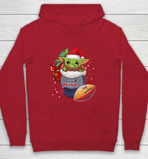 Tampa Bay Buccaneers Christmas Baby Yoda Star Wars Funny Happy NFL Youth Hoodie 9
