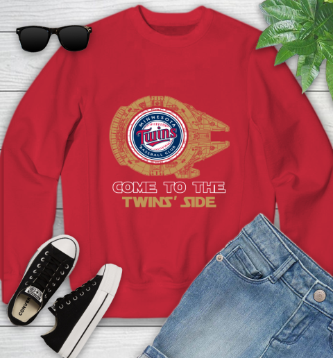 MLB Come To The Minnesota Twins Side Star Wars Baseball Sports Youth Sweatshirt 8