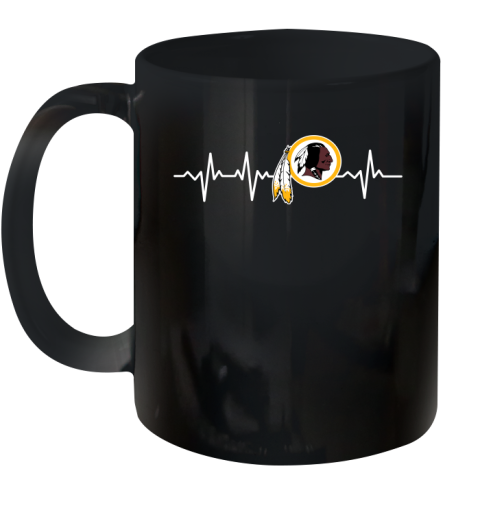 Washington Redskins NFL Football Heart Beat Shirt Ceramic Mug 11oz