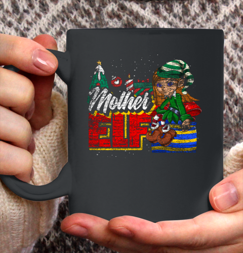 Mother Elf Matching Family Group Christmas Pajama Mommy Ceramic Mug 11oz