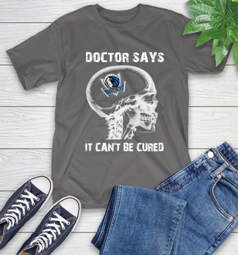 NBA Dallas Mavericks Basketball Skull It Can't Be Cured Shirt T-Shirt - Image 12