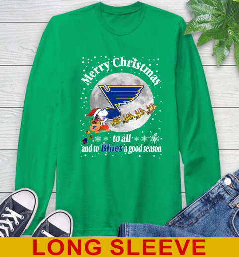 St.Louis Blues Merry Christmas To All And To Blues A Good Season NHL Hockey Sports Long Sleeve T-Shirt 8