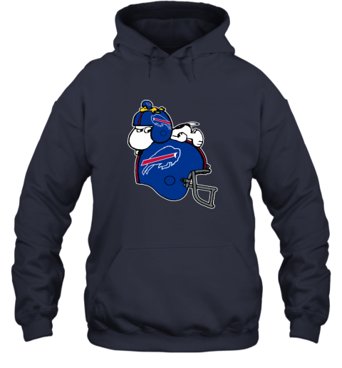 gokw snoopy and woodstock resting on buffalo bills helmet hoodie 23 front navy