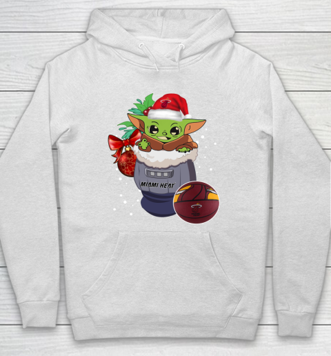 Miami Heat Christmas Baby Yoda Star Wars Funny Happy NBA Hoodie