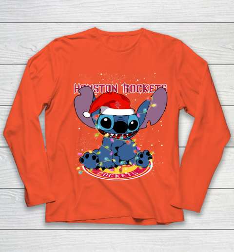 Houston Rockets NBA noel stitch Basketball Christmas Youth Long Sleeve 2