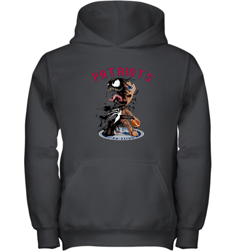 NFL New England Patriots Football Venom Groot Guardians Of The Galaxy YzG3y5xYOPV youth hoodie 43 95 151514 front black