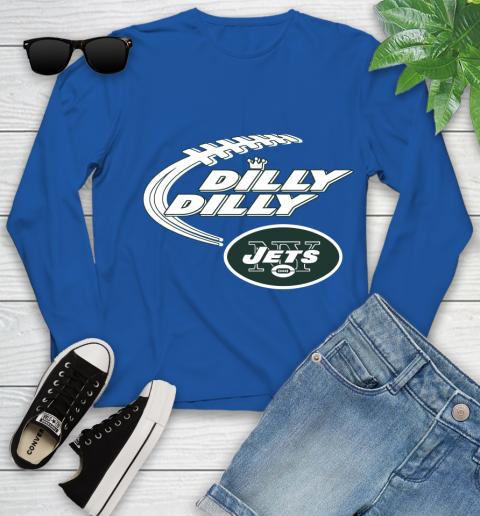 NFL New York Jets Dilly Dilly Football Sports Youth Long Sleeve 9