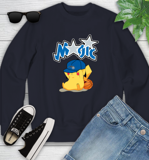 NBA Pikachu Basketball Sports Orlando Magic Youth Sweatshirt 3