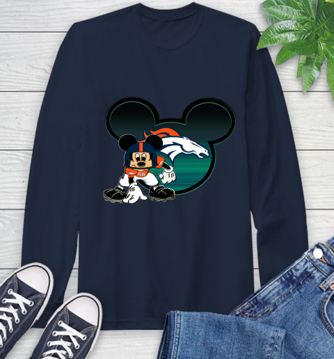 NFL Denver Broncos Mickey Mouse Disney Football T Shirt Long Sleeve T-Shirt 4