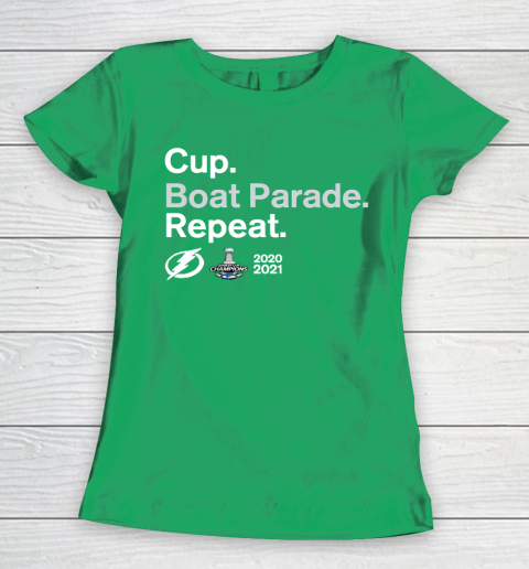 Cup Boat Parade Repeat Tampa bay Lightnings Stanley Hockey 2021 Women's T-Shirt 5