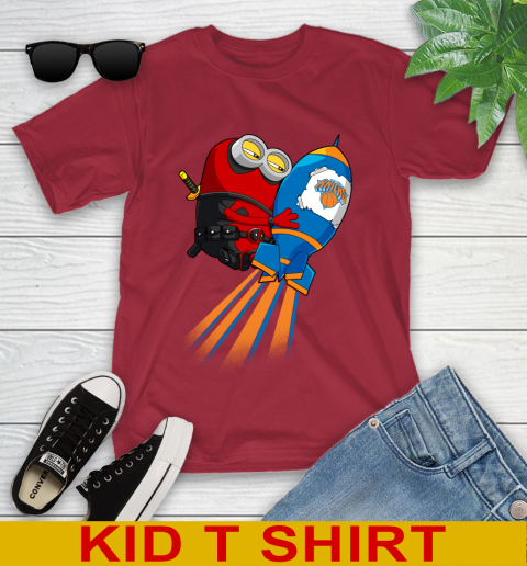 NBA Basketball New York Knicks Deadpool Minion Marvel Shirt Youth T-Shirt 12