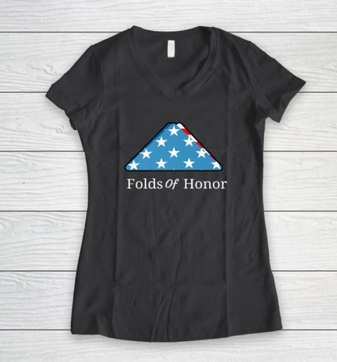 Dan Bongino Folds Of Honor Women's V-Neck T-Shirt 4