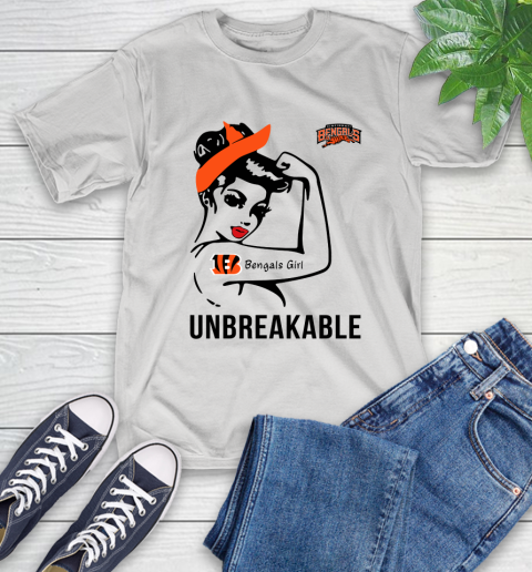 NFL Cincinnati Bengals Girl Unbreakable Football Sports T-Shirt