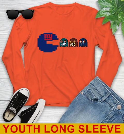 New York Giants NFL Football Pac Man Champion Youth Long Sleeve 4