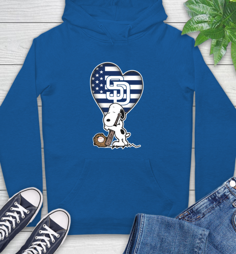 San Diego Padres MLB Baseball The Peanuts Movie Adorable Snoopy Hoodie 9