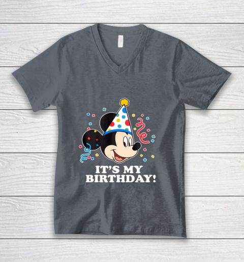 Disney Mickey Mouse Its My Birthday V-Neck T-Shirt 4