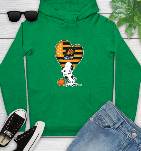 Phoenix Suns NBA Basketball The Peanuts Movie Adorable Snoopy Youth Hoodie 7