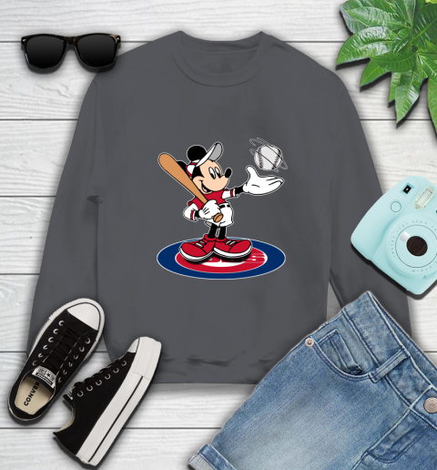 MLB Baseball Chicago Cubs Cheerful Mickey Disney Shirt Sweatshirt 6