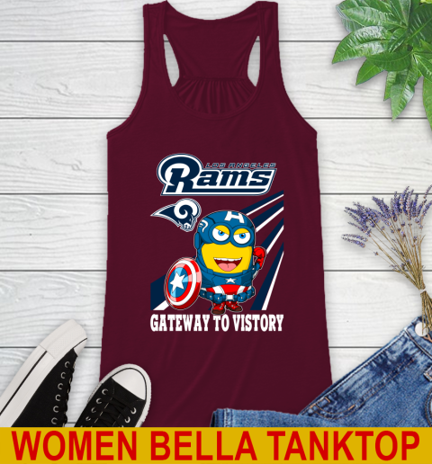 NFL Football Los Angeles Rams Captain America Marvel Avengers Minion Shirt Racerback Tank 2
