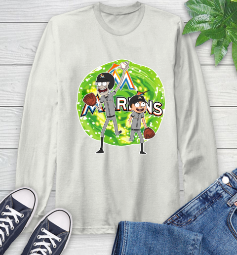 MLB Miami Marlins Rick And Morty Baseball Sports Long Sleeve T-Shirt 12