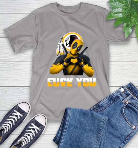 NHL Washington Redskins Deadpool Love You Fuck You Football Sports T-Shirt 6