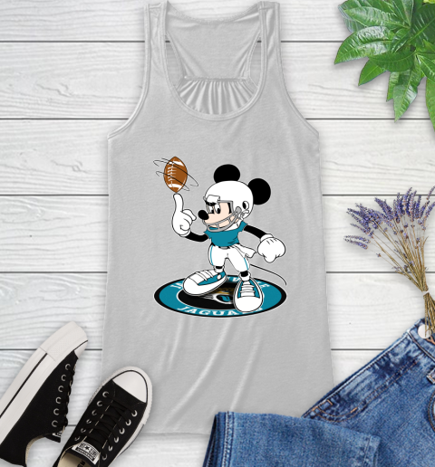 NFL Football Jacksonville Jaguars Cheerful Mickey Disney Shirt Racerback Tank 2